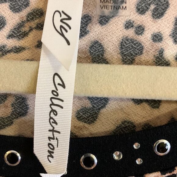 NY Collection Extra Large NWT stretchy animal print with black - Picture 4 of 8